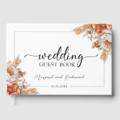 ラスティテラコッタピーニー結婚フローラズゲストブック ゲストブック (正面)