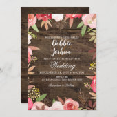 ラスティバラ素朴カントリーウェディング招待状 招待状 (正面/裏面)