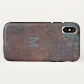 ラスティフェイクメタルカスタムモノグラム電話ケース Case-Mate iPhoneケース (裏面(横))