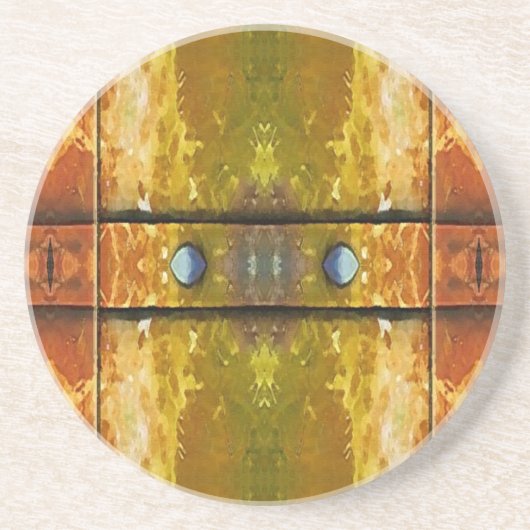 ラスティリベットとバー抽象芸術 コースター (正面)