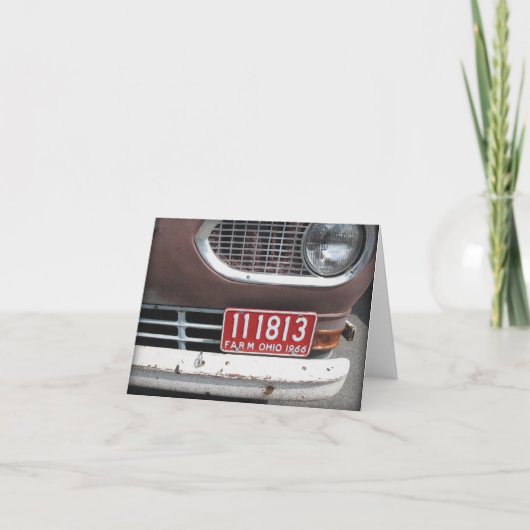 ラスティレッドファームトラック空白ののノートカード カード (正面)