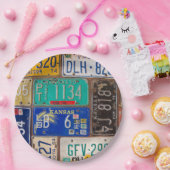 ラスティレトロライセンスプレートコレクション ペーパープレート (パーティー)