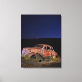 ラスティヴィンテージカーダークスカイキャンバスプリント18"x24" キャンバスプリント