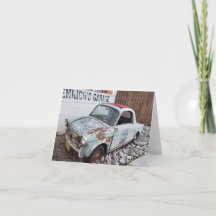 ラスティヴィンテージ車空白ののノートカード