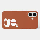 ラスティーなシンプルモノグラムイニシャル Case-Mate iPhoneケース (裏面 (横))