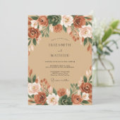 ラスティーな秋のウェディング 招待状 (スタンド正面)