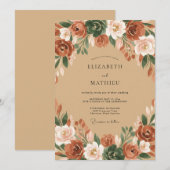 ラスティーな秋のウェディング 招待状 (正面/裏面)