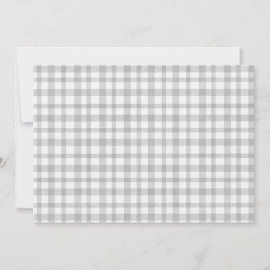 ラスティーイエローの秋の風景チェックパーティー 招待状 (裏面)