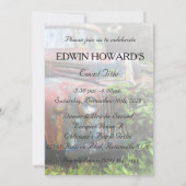 ラスティーオ素朴ールドトラック誕生日リタイアメントカスタム 招待状 (裏面)