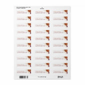 ラスティーテラコッタの花とパンパスグラス 秋 ラベル (フルシート)