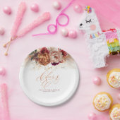 ラスティーテラコッタの花とパンパス草のお祝い ペーパープレート (パーティー)