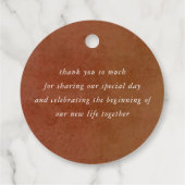 ラスティーテラコッタ バーガンディーレッド フラワーズ サンクス フェイバータグ (裏面)