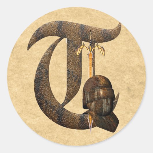 ラスティーナイツイニシャルT ラウンドシール (正面)