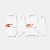 ラスティーバーガンディーブラウンの花の花のブライダルシャワー フェイバーボックス (折り畳みなし)