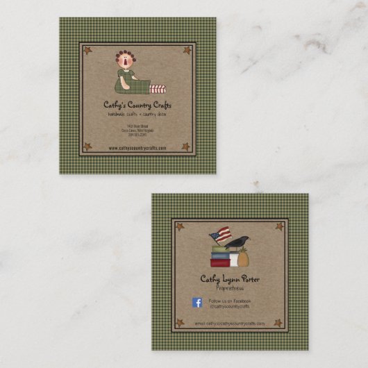 ラスティー初期のスターズホームズプンビジネスカード スクエア名刺 (正面/裏面)