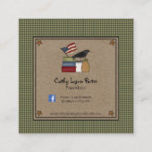 ラスティー初期のスターズホームズプンビジネスカード スクエア名刺 (裏面)