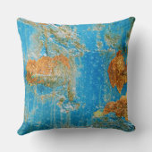 ラスティー動揺してブルーメタル クッション (裏面)