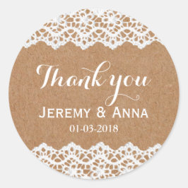 ラスティー結婚レースのシール ラウンドシール