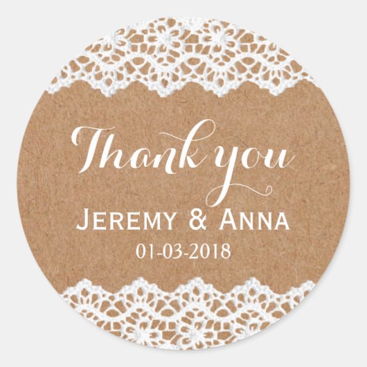 ラスティー結婚レースのシール ラウンドシール (正面)