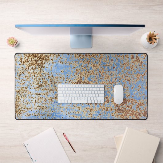 ラスティ動揺してブルー絵を描アーバン抽象芸術 デスクマット (オフィス1)