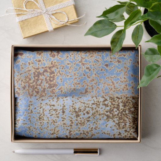 ラスティ動揺してブルー絵を描アーバンDIYデコール 薄葉紙 (ギフト)