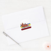 ラスティ州カリフォルニア州旗 ラウンドシール (封筒)