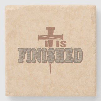 ラスティ爪、 ネイルクロスオブキリスト教デザイン ストーンコースター