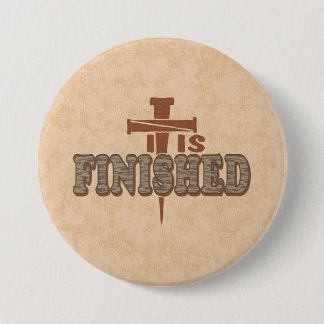 ラスティ爪、 ネイルクロスオブキリスト教デザイン 缶バッジ