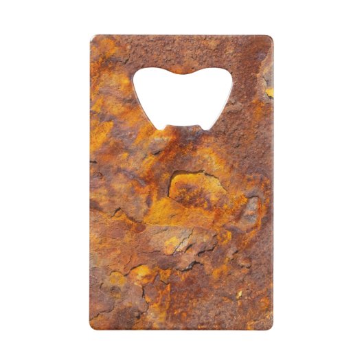 ラスティ素晴らしアイアン名前をカスタムする クレジットカード栓抜き (裏面)