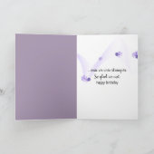 ラスティ缶の紫の梅誕生日 カード (内部)