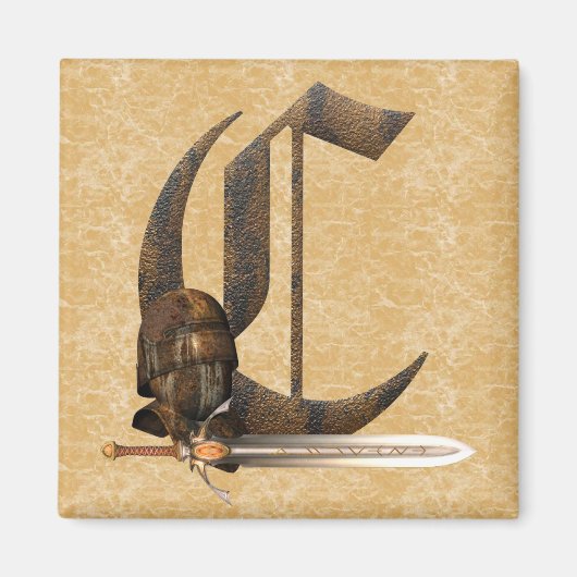 ラスティ騎士イニシャルC マグネット (正面)