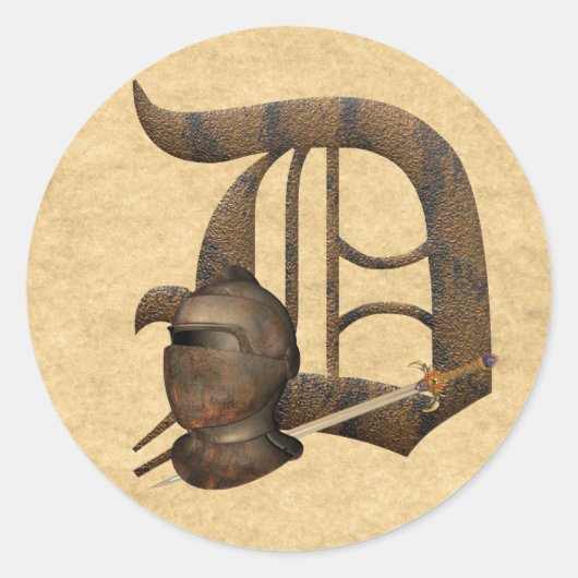 ラスティ騎士イニシャルD ラウンドシール (正面)