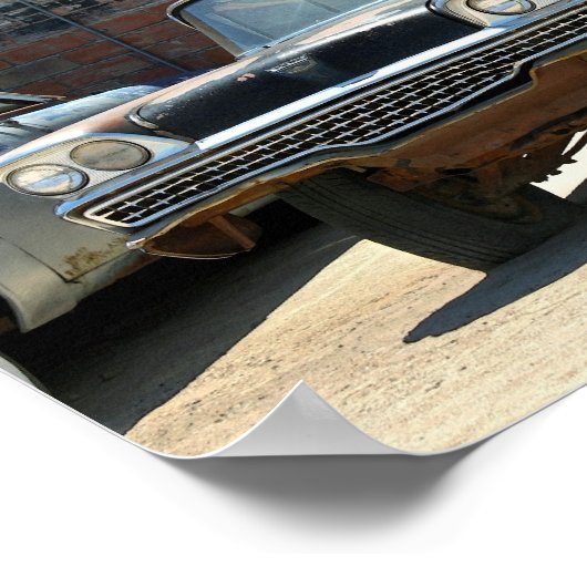 ラスティ1959クラシック2ドア車 ポスター (角)