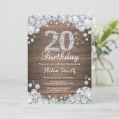ラスティ20歳の誕生日シルバー ダイヤモンド 招待状 (スタンド正面)