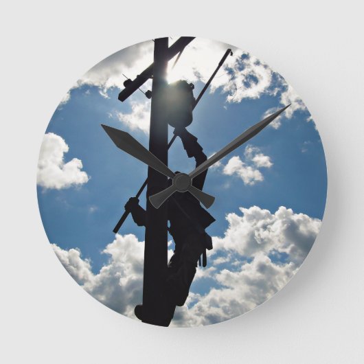 ラスティ・ザ・ラインマン ラウンド壁時計 (正面)