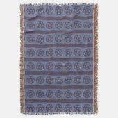 ラスティ ペンタグラム ブルー スローブランケット (正面縦)