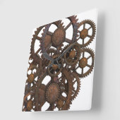 ラステスティームパンクメタルギア スクエア壁時計 (傾斜)