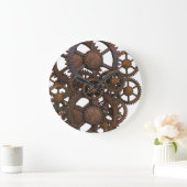 ラステスティームパンクメタルギア ラージ壁時計 (ホーム)