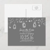 ラステックは日付をホタルのメイスンの瓶で除く 案内ポストカード (正面/裏面)