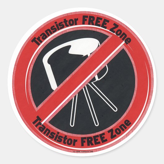 ラステック管増幅「トランジスタフリーゾーン」 ラウンドシール (正面)