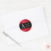 ラストと名カスタマイズ前ステッカー付きRuby Red ラウンドシール (封筒)