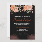 ラストアンドエメラルドブラック秋の結婚式 招待状 (正面)