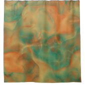 ラストアンドシーグリーンマーブル抽象芸術 シャワーカーテン (正面)