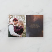 ラストアートビッグモダンモノグラはっきりしたムシンプル結婚の サンキューカード (内部)