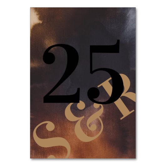 ラストアートビッグモダンモノグラはっきりしたムシンプル結婚の テーブルナンバー (正面)