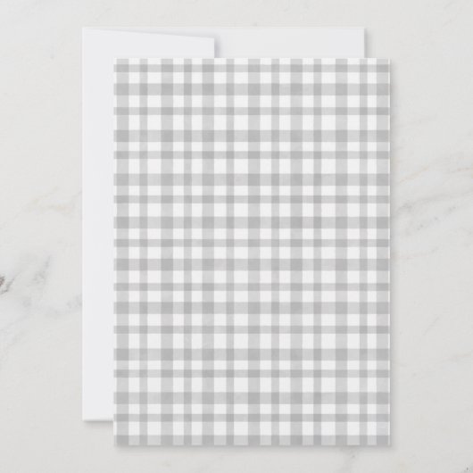 ラストイエローオータム秋ランドスケーププレイド婚約 招待状 (裏面)