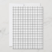 ラストイエロー秋の風景チェック柄のブライズシャワー 招待状 (裏面)