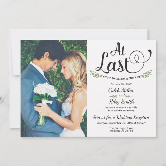 ラストウェディングレセプション招待状 招待状 (正面)