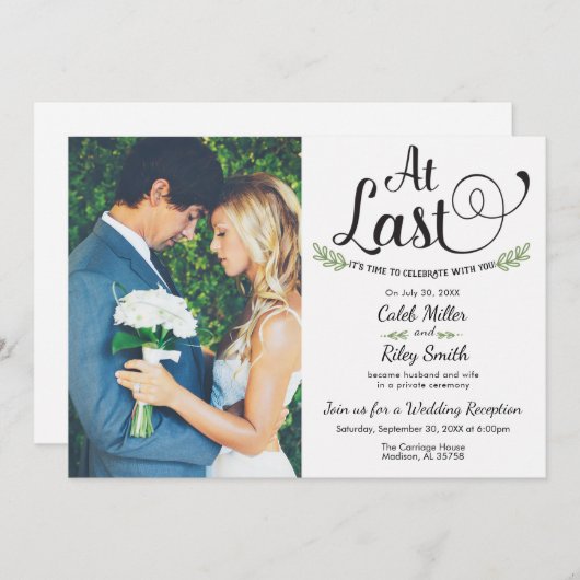 ラストウェディングレセプション招待状 招待状 (正面/裏面)