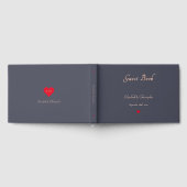 ラストエレガントパープルバラ金ゴールド結婚記念日 ゲストブック (全面)